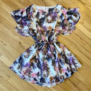 House Of Harlow 1960 x Revolve Floral Watercolor Dress Size XXS 2XS